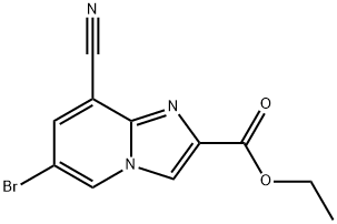 6-Bromo-8-cyano-imidazo[1,2-a]pyridine-2-carboxylic acid ethyl ester Structure