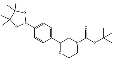tert-butyl 2-(4-(4,4,5,5-tetramethyl-1,3,2-dioxaborolan-2-yl)phenyl)morpholine-4-carboxylate Struktur