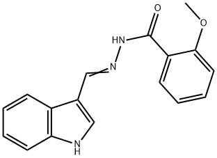 2-METHOXYBENZOIC (3-INDOLYLMETHYLENE)HYDRAZIDE Struktur