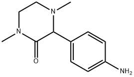 2-Piperazinone, 3-(4-aminophenyl)-1,4-dimethyl- Structure
