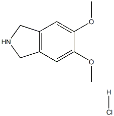1H-イソインドール, 2,3-ジヒドロ-5,6-ジメトキシ-, 塩酸塩 化学構造式
