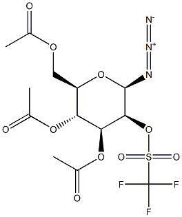 beta-D-Mannopyranosyl azide 3,4,6-triacetate 2-(1,1,1-trifluoromethanesulfonate) Structure