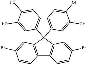 1,2-Benzenediol, 4,4'-(2,7-dibromo-9H-fluoren-9-ylidene)bis-,1159845-03-0,结构式