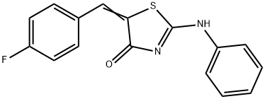 (2E,5Z)-5-(4-fluorobenzylidene)-2-(phenylimino)-1,3-thiazolidin-4-one,116217-85-7,结构式