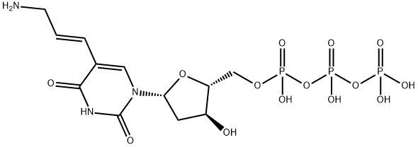 5-[(1E)-3-氨基-1-丙烯-1-基]-2'-脱氧尿苷 5'-(四氢三磷酸酯),116840-18-7,结构式