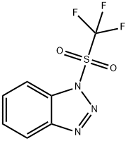 1-(トリフルオロメタンスルホニル)-1H-ベンゾトリアゾール 化学構造式