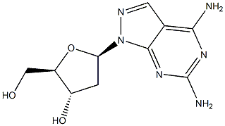 4,6-Diamino-1-(2-deoxy-b-D-ribofuranosyl)-1H-pyrazolo[3,4-d]pyrimidine Structure