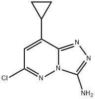 6-Chloro-8-cyclopropyl-[1,2,4]triazolo[4,3-b]pyridazin-3-amine 结构式
