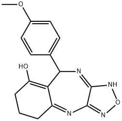 9-(4-methoxyphenyl)-6,7,9,10-tetrahydro-5H-benzo[e][1,2,5]oxadiazolo[3,4-b][1,4]diazepin-8-ol Structure