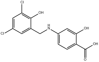4-((3,5-Dichloro-2-hydroxybenzyl)amino)-2-hydroxybenzoic acid Structure