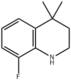 8-フルオロ-4,4-ジメチル-2,3-ジヒドロ-1H-キノリン 化学構造式