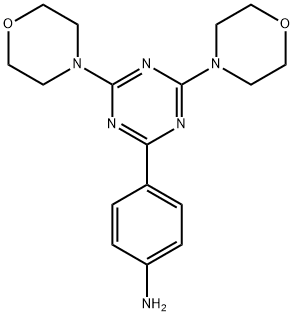 4-(4,6-ジモルホリノ-1,3,5-トリアジン-2-イル)アニリン 化学構造式