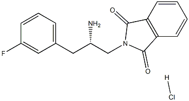 2-[(2S)-2-amino-3-(3-fluorophenyl)propyl]-1H-isoindole-1,3(2H)-dione hydrochloride 结构式