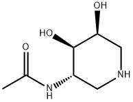 N-[(3S,4R,5S)-4,5-Dihydroxy-3-piperidinyl]acetamide Struktur