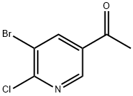 1-(5-Bromo-6-chloro-pyridin-3-yl)-ethanone Structure