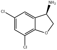 (R)-5,7-二氯-2,3-二氢苯并呋喃-3-胺, 1213623-18-7, 结构式