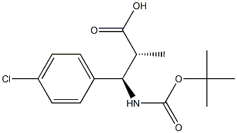 (2R,3R)-3-(BOC-氨基)-2-甲基-3-(4-氯苯基)丙酸, 1217443-77-0, 结构式
