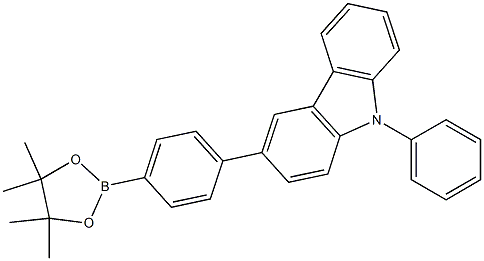 9-phenyl-3-[4-(4,4,5,5-tetramethyl-1,3,2-dioxaborolan-2-yl)phenyl]-9H-Carbazole Structure