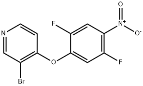 3-Bromo-4-(2,5-difluoro-4-nitrophenoxy)pyridine Structure