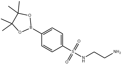 Benzenesulfonamide, n-(2-aminoethyl)-4-(4,4,5,5-tetramethyl-1,3,2-dioxaborolan-2-yl)- Structure