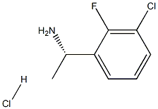 (S)-1-(3-Chloro-2-fluorophenyl)ethanamine hydrochloride 化学構造式