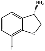 (3S)-7-FLUORO-2,3-DIHYDRO-1-BENZOFURAN-3-AMINE Struktur