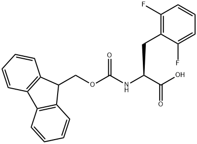 FMOC-L-2,6-二氟苯丙氨酸, 1235005-44-3, 结构式