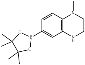 1-Methyl-1,2,3,4-tetrahydroquinoxaline-6-boronic Acid Pinacol Ester Struktur