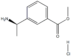 (R)-3-(1-Amino-ethyl)-benzoic acid methyl ester hydrochloride Structure