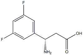 (3S)-3-AMINO-3-(3,5-DIFLUOROPHENYL)PROPANOIC ACID,1241679-50-4,结构式