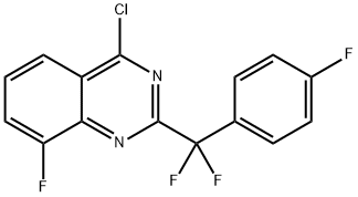 4-Chloro-2-(difluoro(4-fluorophenyl)methyl)-8-fluoroquinazoline Struktur