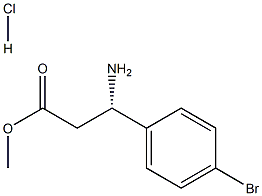 (S)-3-氨基-3-(4-溴苯基)丙酸甲酯盐酸盐, 1245606-63-6, 结构式