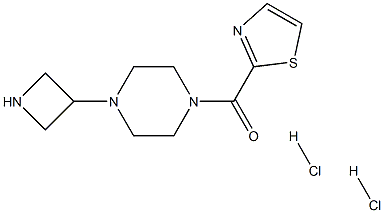 4-(3-氮杂环丁基)-1-哌嗪基](2-噻唑基)甲酮二盐酸盐,1252780-73-6,结构式