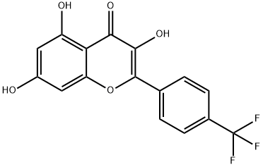 3,5,7-trihydroxy-2-(4-(trifluoromethyl)phenyl)-4H-chromen-4-one,1254040-46-4,结构式