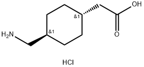 Trans-(4-aminomethylcyclohexyl)acetic acid HCl Struktur