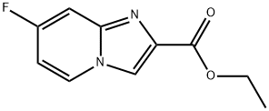 7-フルオロ-イミダゾ[1,2-A]ピリジン-2-カルボン酸エチルエステル 化学構造式