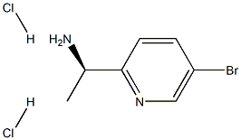 (S)-1-(5-ブロモピリジン-2-イル)エタンアミン塩酸塩 化学構造式