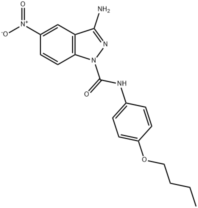 3-Amino-N-(4-butoxyphenyl)-5-nitro-1H-indazole-1-carboxamide,1263320-07-5,结构式
