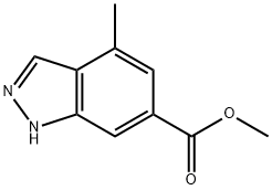 4-甲基-2H-吲唑-6-羧酸甲酯, 1263378-71-7, 结构式