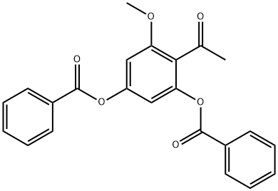 1-methoxy-2-acetyl-3,5-dibenzoyloxy-benzene, 126381-85-9, 结构式