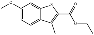 Benzo[b]thiophene-2-carboxylic acid, 6-methoxy-3-methyl-, ethyl ester Struktur