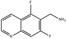 (5,7-二氟喹啉-6-基)甲胺, 1268261-17-1, 结构式