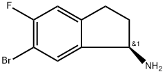 (R)-6-溴-5-氟-2,3-二氢-1H-茚-1-胺, 1272754-13-8, 结构式