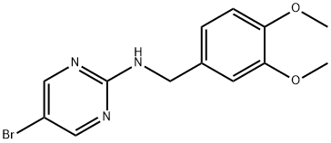 5-Bromo-N-(3,4-dimethoxybenzyl)pyrimidin-2-amine Structure
