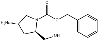 (2R,4S)-benzyl 4-amino-2-(hydroxymethyl)pyrrolidine-1-carboxylate, 1279200-14-4, 结构式