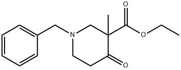 3-METHYL-4-OXO-1-(PHENYLMETHYL)-3-PIPERIDINECARBOXYLIC ACID ETHYL ESTER Struktur