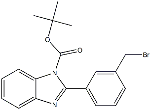 2-(3-(溴甲基)苯基)-1H-苯并[D]咪唑-1-羧酸叔丁酯,1281987-68-5,结构式
