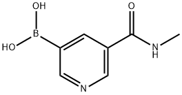 (5-(甲基氨基甲酰基)吡啶-3-基)硼酸, 1286784-09-5, 结构式