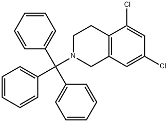 2-三苯甲基-5,7-二氯-1,2,3,4-四氢异喹啉, 1289646-72-5, 结构式