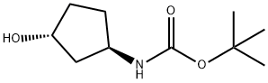 tert-butyl N-[(1R,3R)-3-hydroxycyclopentyl]carbamate Struktur